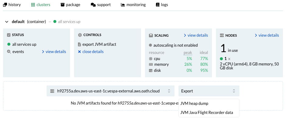 Generate JVM dump