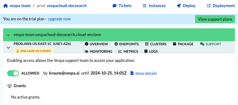 Grant dataplane access in prod environment